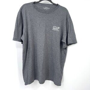 Vineyard Vines American Flag vintage look Graphic Tee in Charcoal Heather Size L